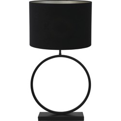 Tafellamp Liva/Velours - Zwart/Zwart - Ø40x78,5cm
