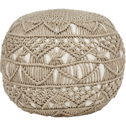 Beliani AADHI - Poef-Beige-Synthetisch materiaal