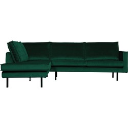 BePureHome Rodeo Hoekbank Links - Velvet - Green Forest - 85x266x213