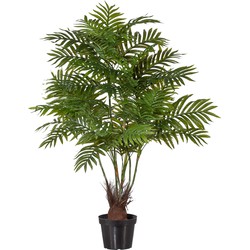 Kopu® Kunstplant Arecapalm 110 cm 6 stammen - zwarte pot - Nepplant