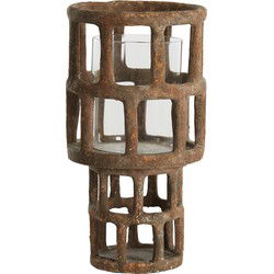 Light & Living - Windlicht ALIMOS - Ø18.5x34.5cm - Bruin