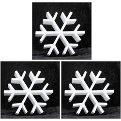 5x Piepschuim ijskristal vormen 30 x 5 cm hobby/knutselmateriaal - Feestdecoratievoorwerp