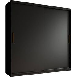 Meubella - Kledingkast Mandalin - Zwart - 200 cm