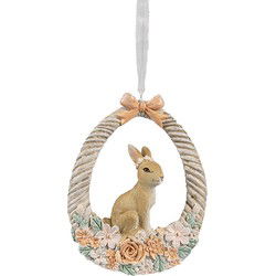 Clayre & Eef Paashanger Konijn 7x2x10 cm Beige Kunststof