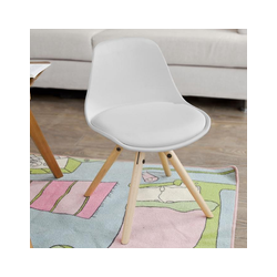 Kinderstoel - Bureaustoel - Gebogen zitting - Beukenpoten - 56x34x37 cm