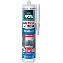 Super Silicone Sanitair Transparant Koker 300 ml - Bison