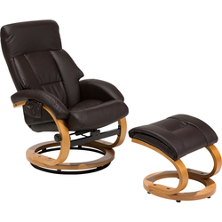 Beliani FORCE - TV-fauteuil-Bruin-Kunstleer