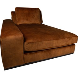 PTMD Block sofa chaise longue arm L Adore 28 rust
