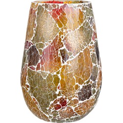 J-line - Kaarsenhouder Sunset Glas Multi Large - 17.5x17.5x26.5cm