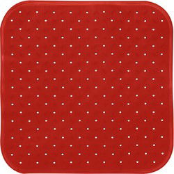 MSV Douche/bad anti-slip mat badkamer - rubber - terracotta - 54 x 54 cm - Badmatjes