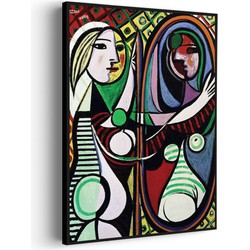 Muurwerken Akoestisch Schilderij - Picasso Meisje voor een spiegel 1932 - Geluidsdempend Wandpaneel - Wanddecoratie - Geluidsisolatie - PRO (AW 0.90) L (72X100)