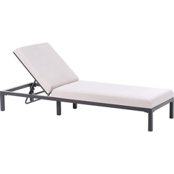 Beliani LARIANO - Tuinligstoel-Beige-Aluminium