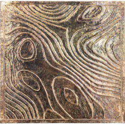 PTMD Wandpaneel Connolly - 120x2x120 cm - Hout - Groen