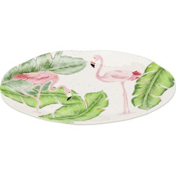 Kare Bord Flamingo Holidays Oval White 40cm