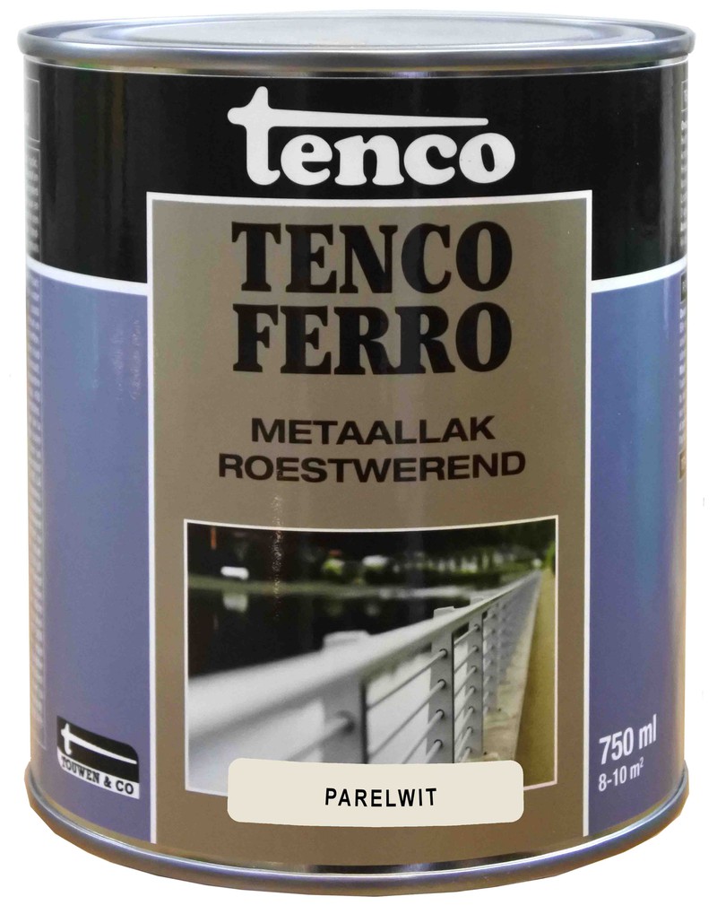 Ferro parelwit 0,75l verf/beits - tenco - 
