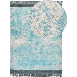 Beliani AKARSU - Laagpolig-Blauw-Viscose