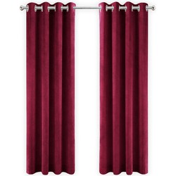 LW Collection LW Collection Gordijnen Rood Velvet Kant en klaar 245x290CM