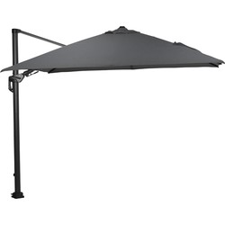 Garden Impressions Zweefparasol Hawaii Deluxe 300x300 - donker grijs - donker grijs