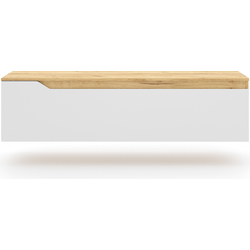 Meubel TV 1 deur decor eikenhout en wit L140 cm - Tree