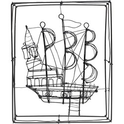 Kare Decofiguur Wire Sail Boat 28cm