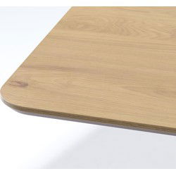 Eettafel Naturel Eiken - 160x90x75cm - Spinpoot - Cesura