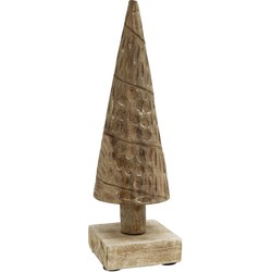 PTMD Sterrin Boom Ornament - 10 x 10 x 35 cm  - Mangohout - Naturel