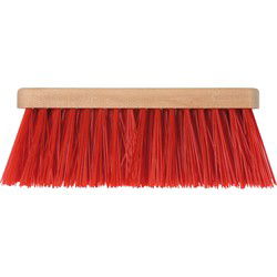 Talen Tools bezemkop - buitenbezem - rood - FSC hout/nylon - 28cm - Bezem