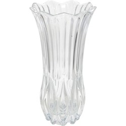 Gerimport Bloemenvaasje - voor kleine stelen/boeketten - helder glas - D10 x H19 cm - Vazen