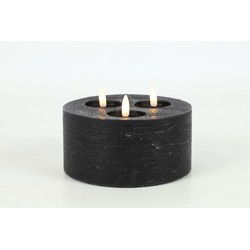 Ledkaars Lyon ro 15x15x10 cm zwart
