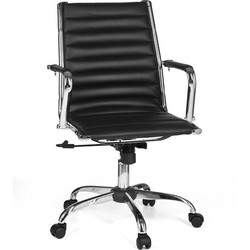 Pippa Design kunstlederen bureaustoel XL - zwart