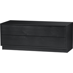 WOOOD Finca Tv Meubel - Grenen - Zwart - 40, 3x100x40