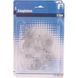 60x Zuignap haken/ophanghaken 3,2 cm - Handdoekhaakjes