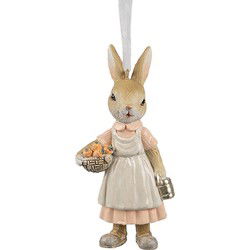 Clayre & Eef Paashanger Konijn 12 cm Beige Kunststof