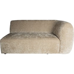 PTMD Lujo sofa cream 6051 fiore fabric 2 seater arm R