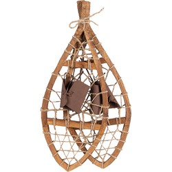 Clayre & Eef Decoratie Sneeuwschoenen 55x22x5 cm Bruin Hout