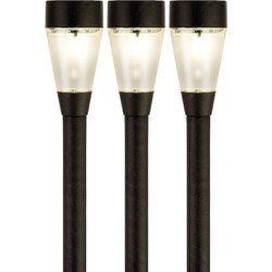 8x Buitenlampen/tuinlampen Jive 32 cm zwart op stekers - Prikspotjes