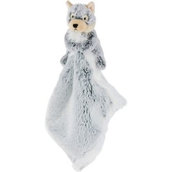 Grijze wolven knuffeldoekjes knuffels 25 cm knuffeldieren - Knuffeldoek