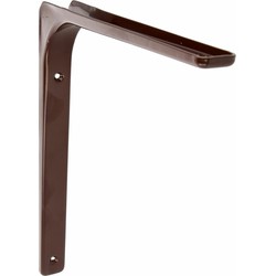 AMIG Plankdrager/planksteun van metaal - gelakt bruin - H250 x B300 mm - Plankdragers