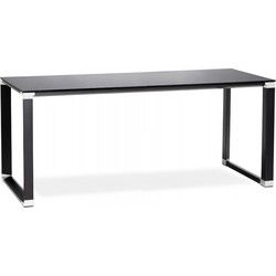 Groot recht directiebureau XLINE 200x100x73 cm Zwart