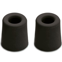 4x stuks rubberen deurbuffers / deurstoppers zwart 3,3 x 3 cm - Deurstoppers