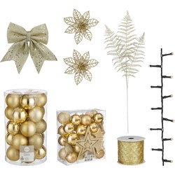 House of Seasons Kerstboom Decoratie Set - 100 Stuks - Goud