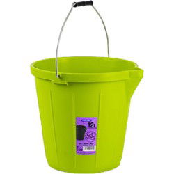 Plasticforte emmer met schenktuit - kunststof - groen - 12 liter - Emmers