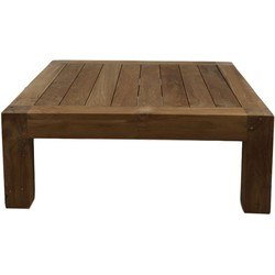 HSM Collection-Vierkante Tuinsalontafel Aruba-80x80x30-Naturel-Teak