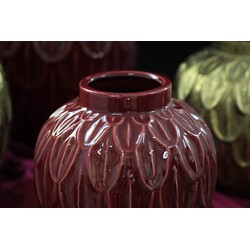 PTMD Bloempot Kobee - 26x26x30 cm - Keramiek - Rood