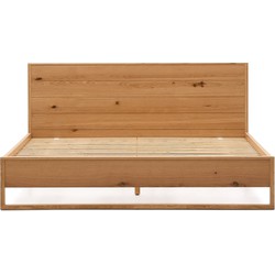 Kave Home - Bed Alguema van eikenfineer met naturel afwerking voor een matras van 180 x 200 cm