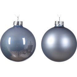 Kerstbal glas d8 cm mblw ass 6st kerst