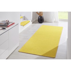 Loper Uni Laagpolig Effen Vloerkleed - Fancy - Geel - 80x150 cm