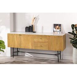Dressoir Naturel Acaciahout - 175x40x80cm - 3 Deuren - Harper