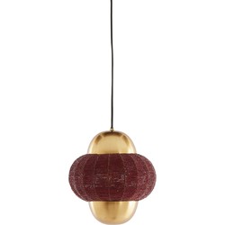 Light & Living - Hanglamp Ø26x28 cm CETARA kralen rood+brons