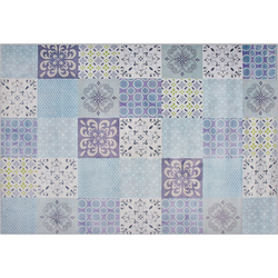 INKAYA - Laagpolig vloerkleed - Lichtgrijs - 140 x 200 cm - Polyester